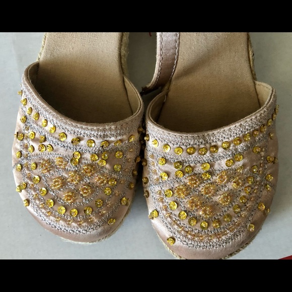 Self-esteem Sparkly Girls Wedge Espadrilles  3 - Picture 6 of 9